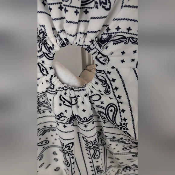 Elodie Mini Dress Halter In White Bandana Medium NWT - Picture 6 of 10